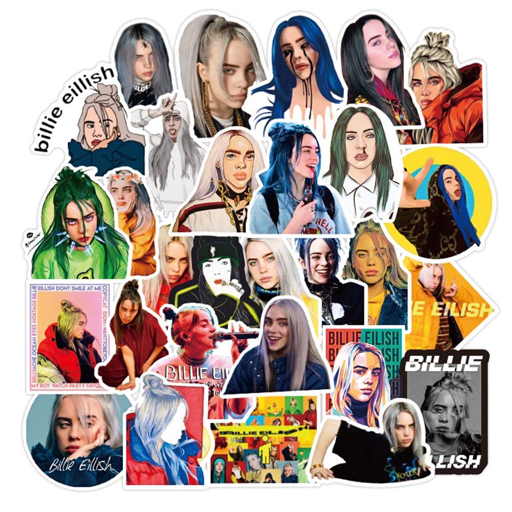 50pcs Singer Stickers for Laptops and Water Bottles Waterproof Durable Trendy Vinyl Stickers for Teens and Adults