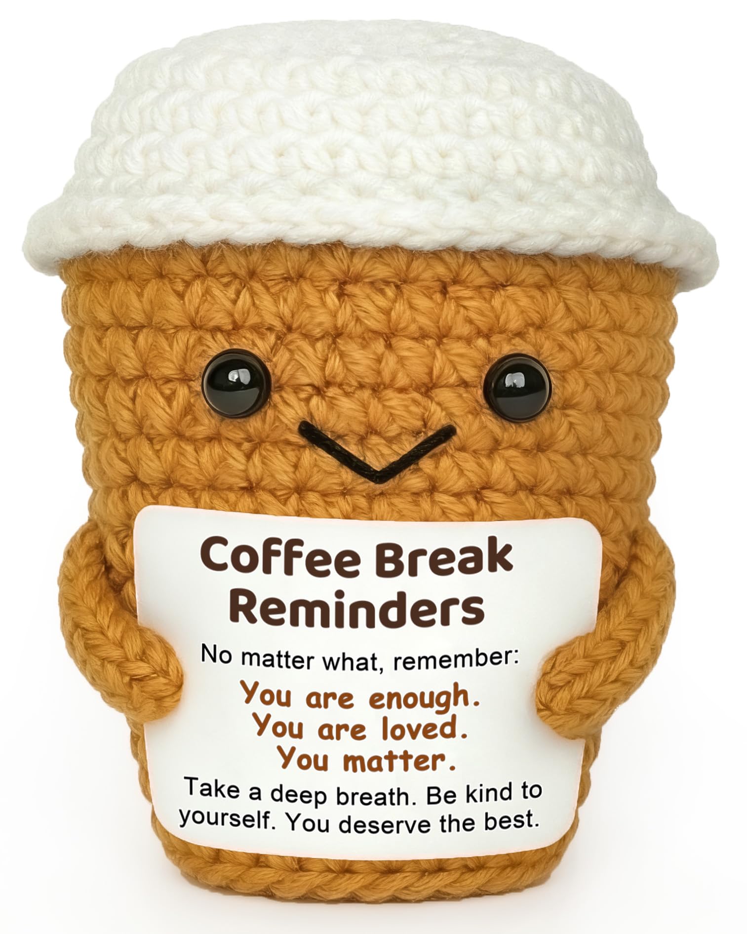 Coffee Lovers Birthday Gifts for Women Men, Positive Animals Espresso Themed Office Desk Decor, Inspirational Motivational Encouragement Little Reminders Present