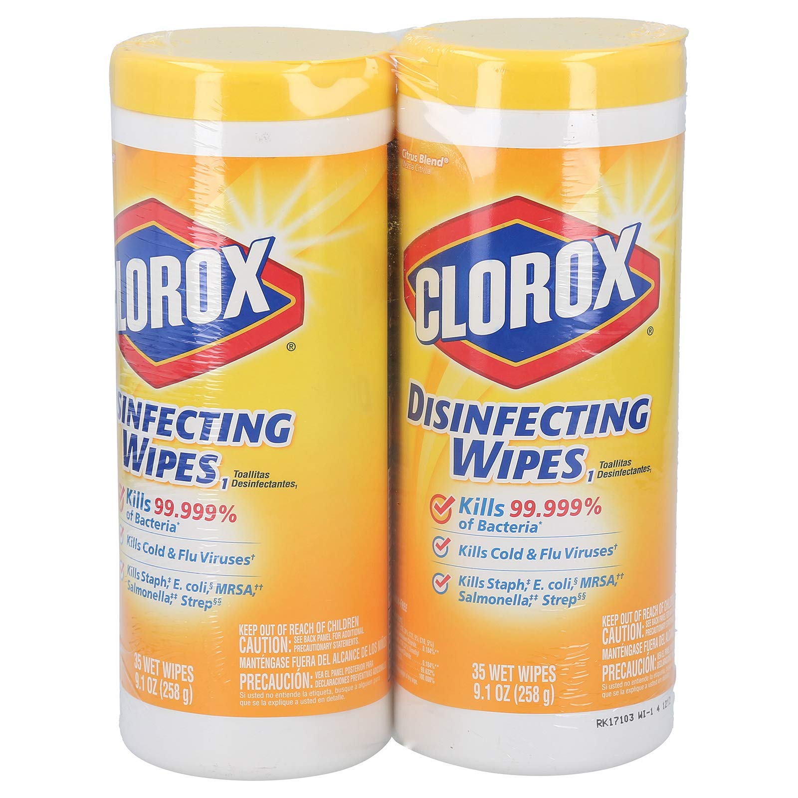 Disinfecting Wipes Citrus Blend, Bleach Free Cleaning Wipes - 35 Wipes Pack of 2 Pieces