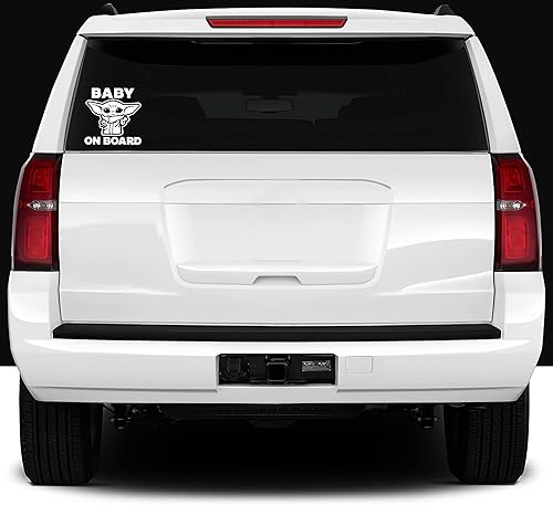 Miniatura 3 de MAZ DISTRIBUTIONS Adhesivo de bebé a bordo - Adhesivo de vinilo de larga duración para ventana - Adhesivo impermeable extraíble para botella de agua