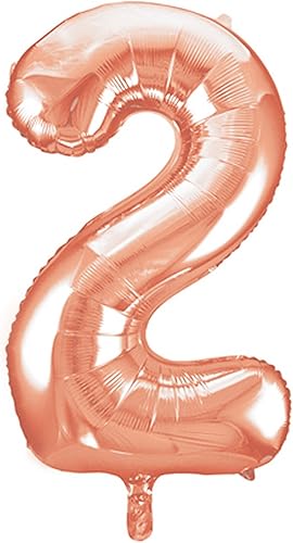 Miniatura 5 de Globos de aluminio con forma de número 9 de oro rosa, 34 pulgadas (paquete de 5), decoraciones de fiesta de alta calidad para cumpleaños,