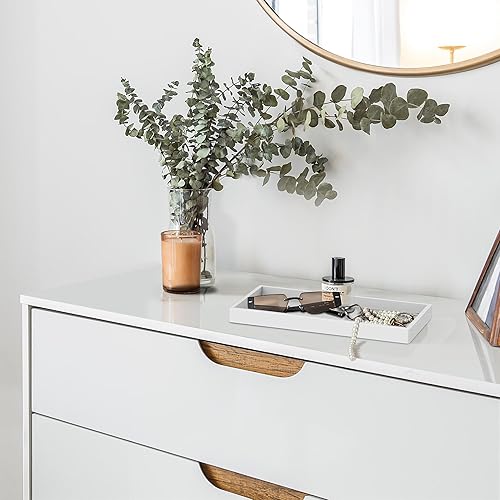 Miniatura 7 de EG-SIPRO - Bandeja para encimera de baño, bandeja de tocador de baño de silicona gruesa de alta calidad, bandeja rectangular inastillable para