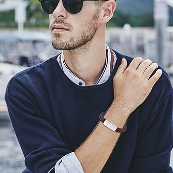 BIAIHQIE Crematie Sieraden Urn Armband Armbanden voor As Vrouwen Mannen Hart Lederen Memorial Armbanden - Memorial Ash Keepsake, 3,20cm
