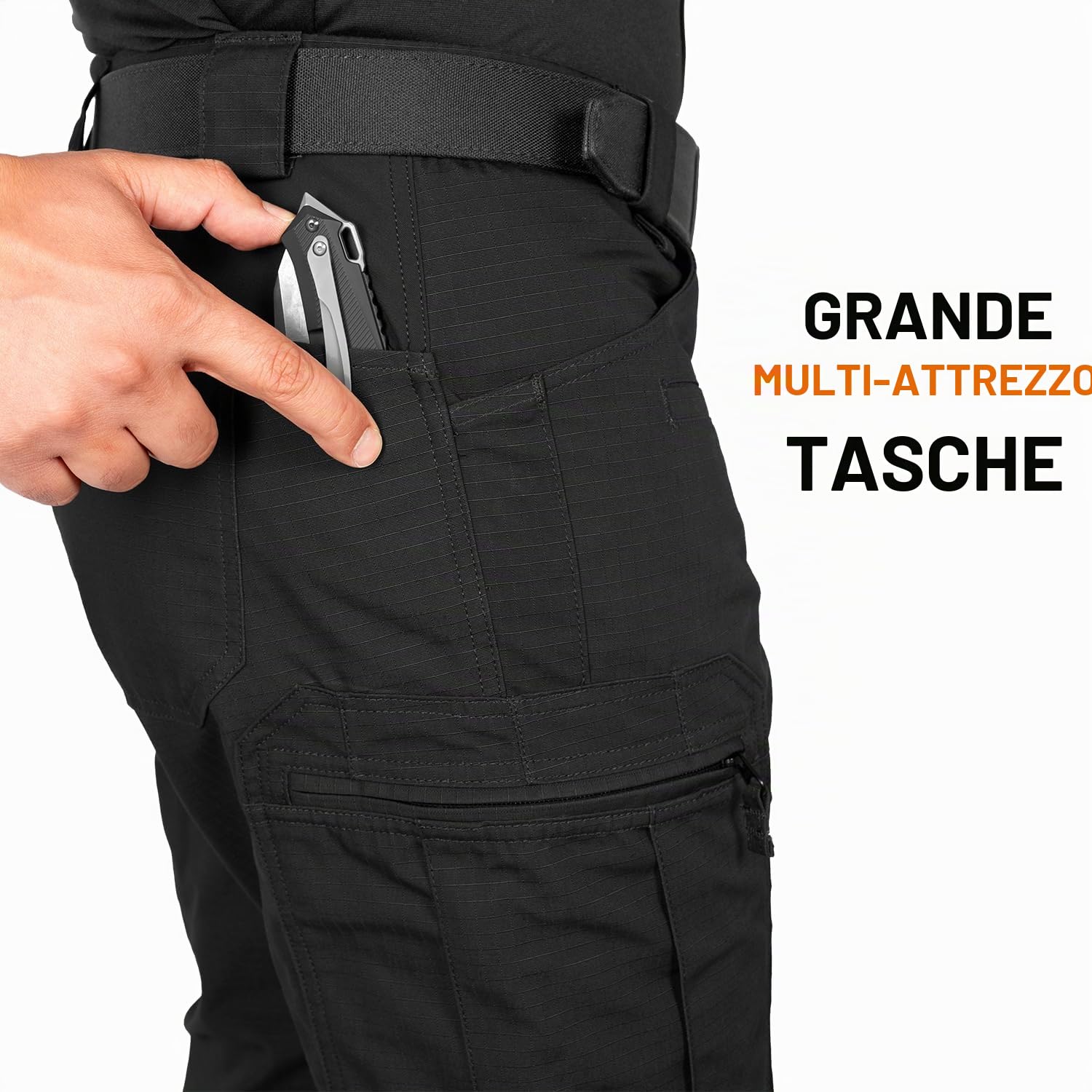 ACE Schakal Pantaloni Mission - Pantaloni Tattici Ripstop Lunghi da Uomo - Pantaloni da Trekking con Il 35% di Cotone da Uomo
