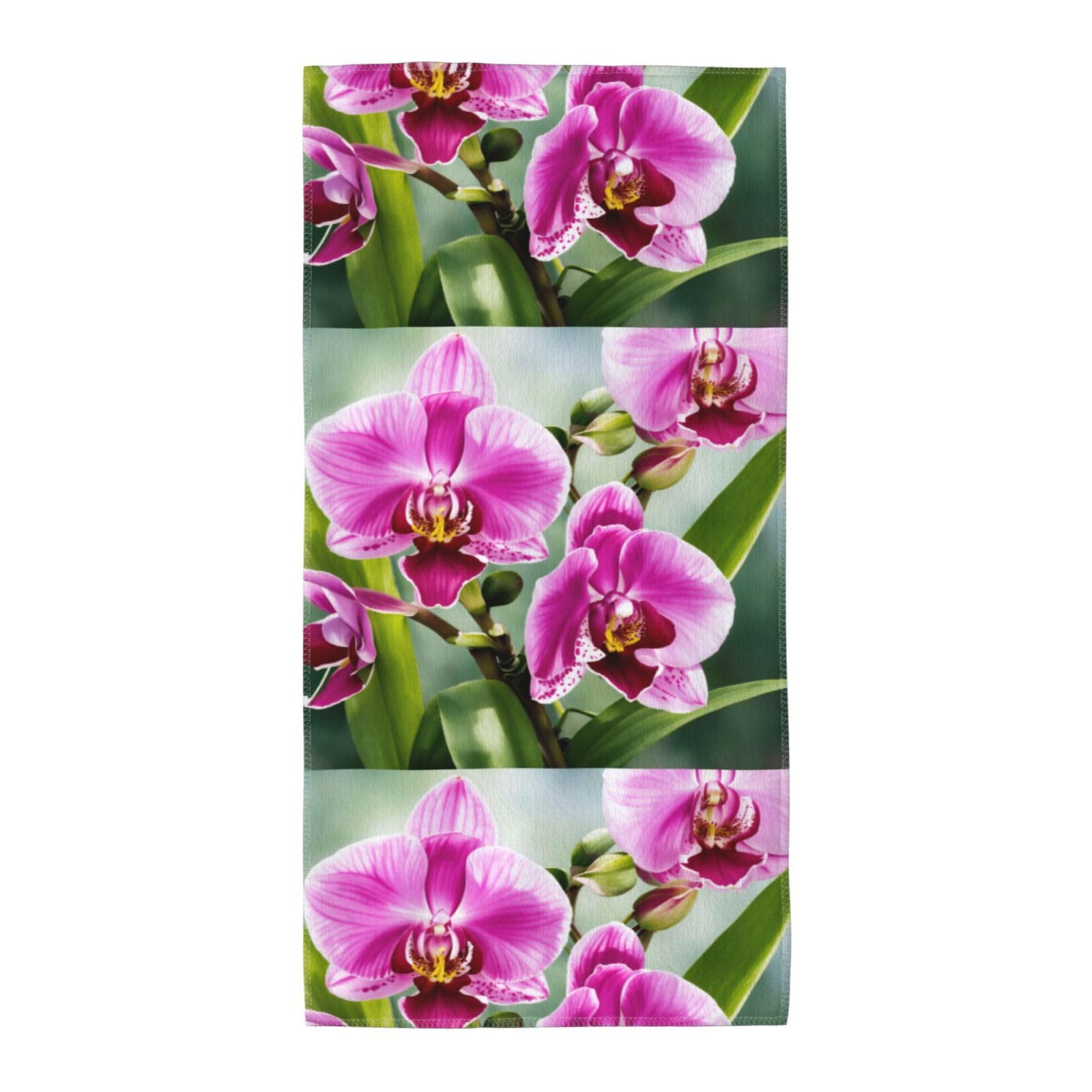 Cbaaghh Orchid Print Towel, Towels Thick Face Towels Fast Drying Washcloth For Bath, Spa, Gym