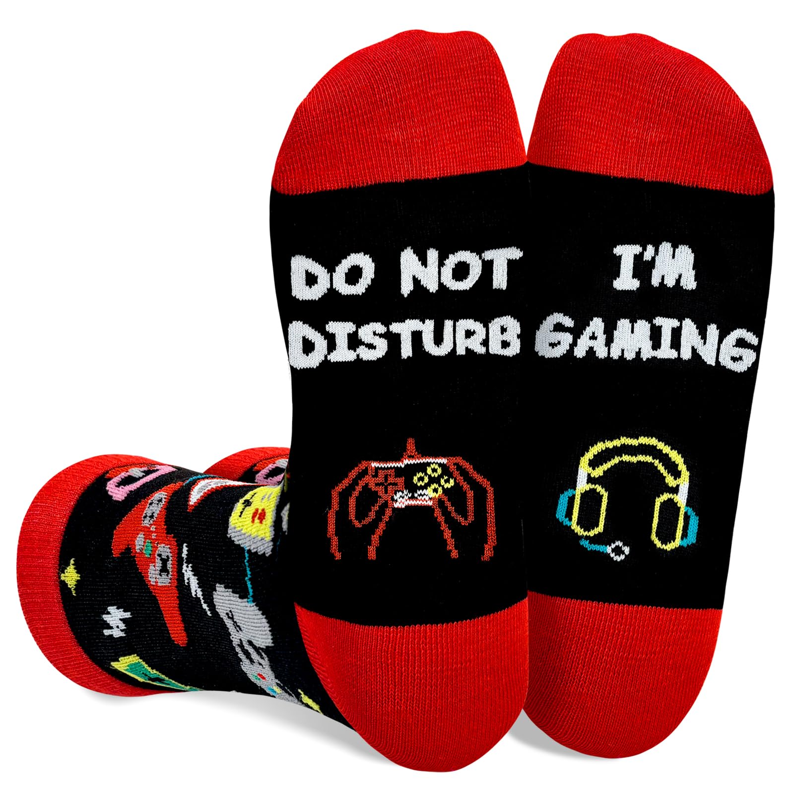 Gaming Gifts for Boys Socks for Kids Teens Christmas Stocking Stuffers White Elephant Birthday Gift Funny Gamer Socks