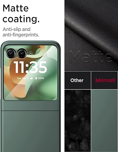 Vista 62 de Miimall Funda delgada para Galaxy Flip 7 con protector de pantalla integrado, grado militar, a prueba de golpes, a prueba de caídas, antiarañazos