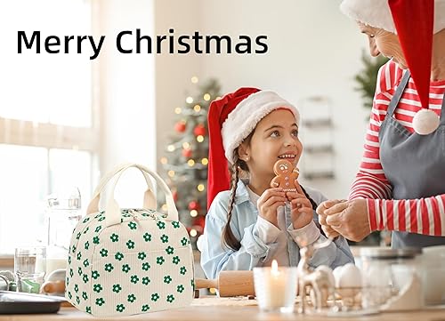 Miniatura 4 de LEDAOU Lonchera térmica para mujer, bolsa de almuerzo de pana, a prueba de fugas, para viajes, trabajo, picnic