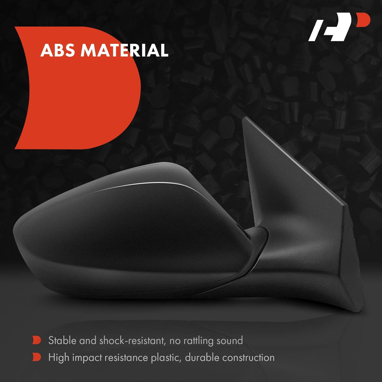 A-Premium Passenger Side Power Door Mirror - Compatible with Hyundai Elantra 2014-2016 - Heated Manual Folding Black Outside Rear View Mirror - Replace# 876203X680