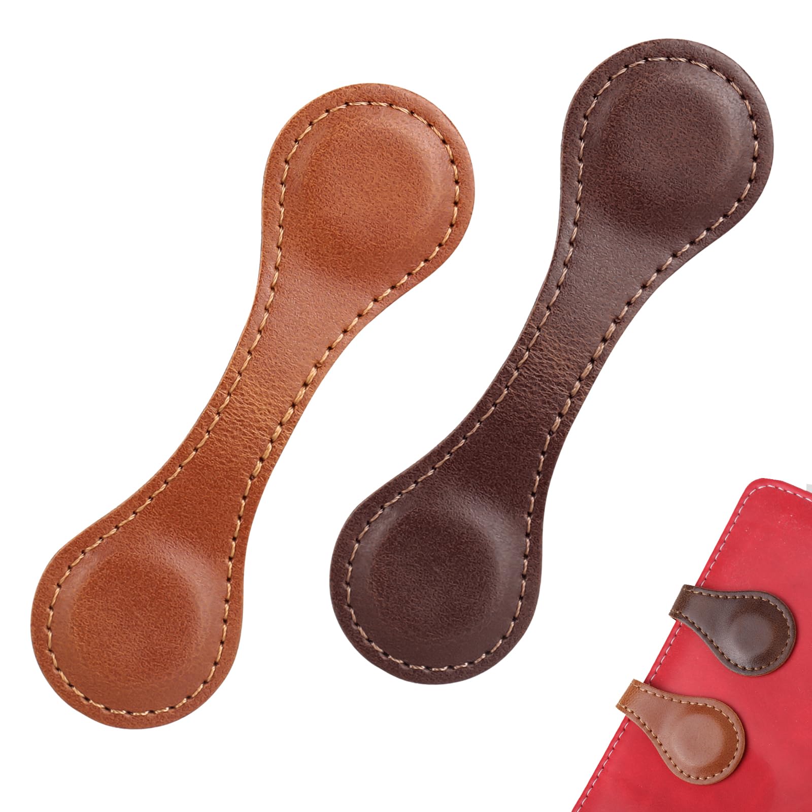Marcapáginas magnético de cuero, marcador de página magnético de cuero de doble cara, marcadores magnéticos de cuero hechos a mano para los amantes de los libros, regalos de cumpleaños y vacaciones