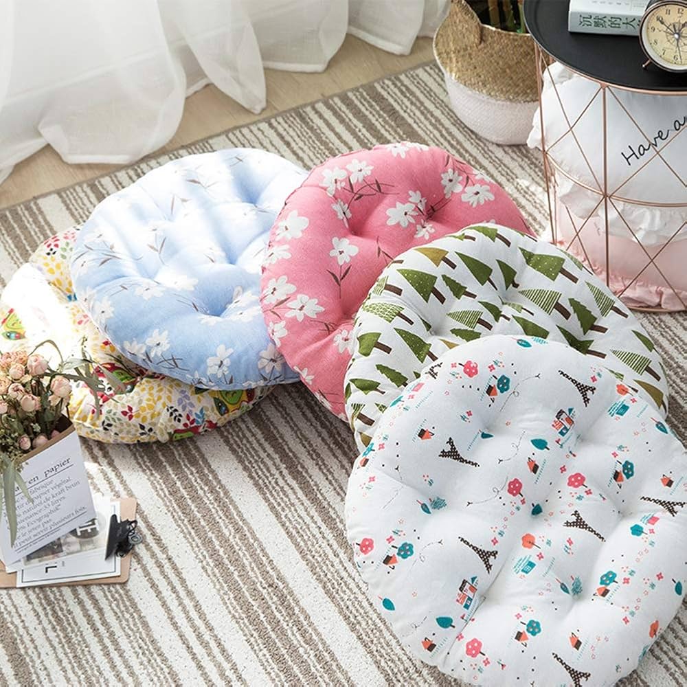 YSZBD Lot Galettes De Chaise Rondes 40/50cm - Coussin Chaise Longue Extérieur Intérieur Confortable