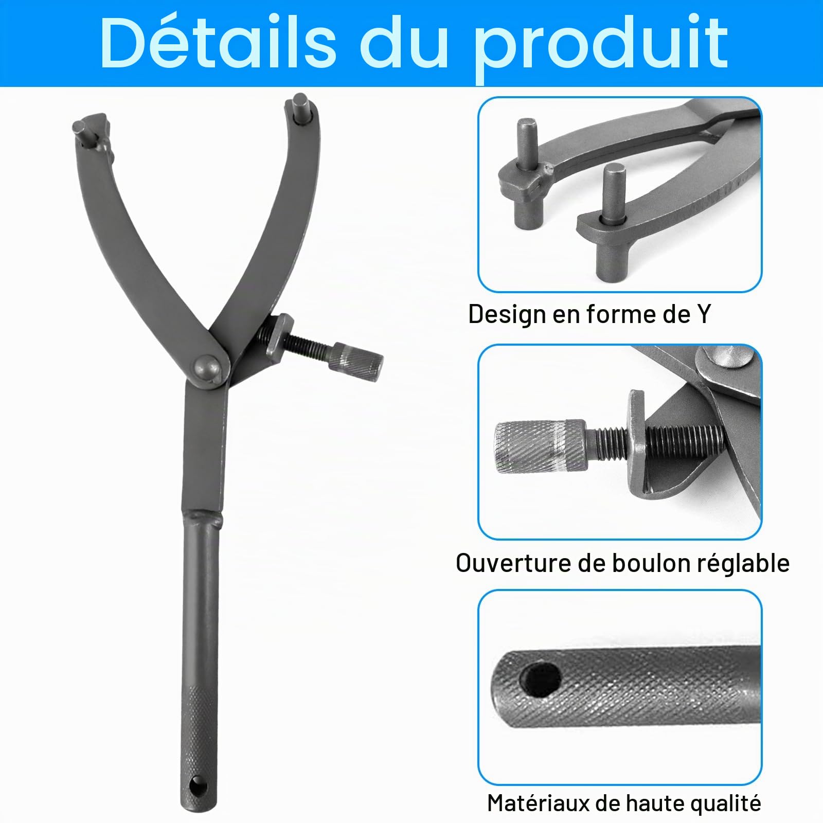 Binnan Clé d'embrayage, Outil Clé à Volant, Outil De Maintenance De Moto, Outil De Clé d'embrayage Moto pour Réparation Et Maintenance de Motos et Scooters
