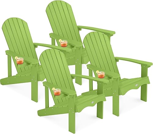 Miniatura 30 de Y&M Adirondack - Silla negra para hoguera, sillas de patio al aire libre con soporte para tazas, resistentes a la intemperie, sillas de patio