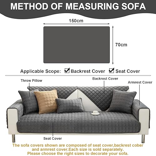 Vista 105 de Fundas para sofá, fundas universales mágicas para sofá, fundas elásticas para sofá en forma de L para sofá seccional, funda para sofá de 3 cojines