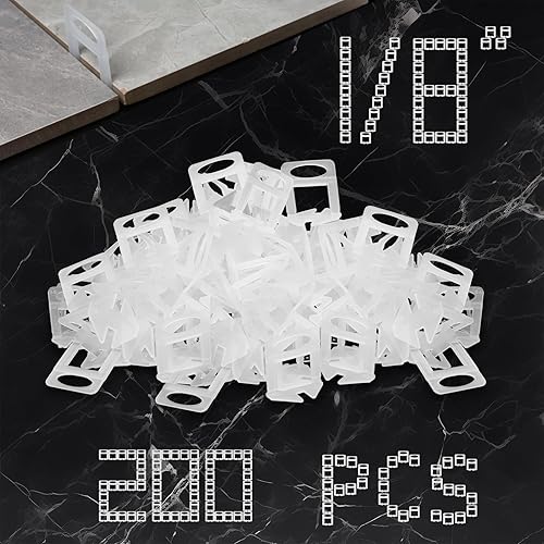 Miniatura 2 de Storystore Sistema de nivelación de azulejos, espaciadores niveladores de azulejos, 200 clips espaciadores de nivelación de piezas, espaciadores de