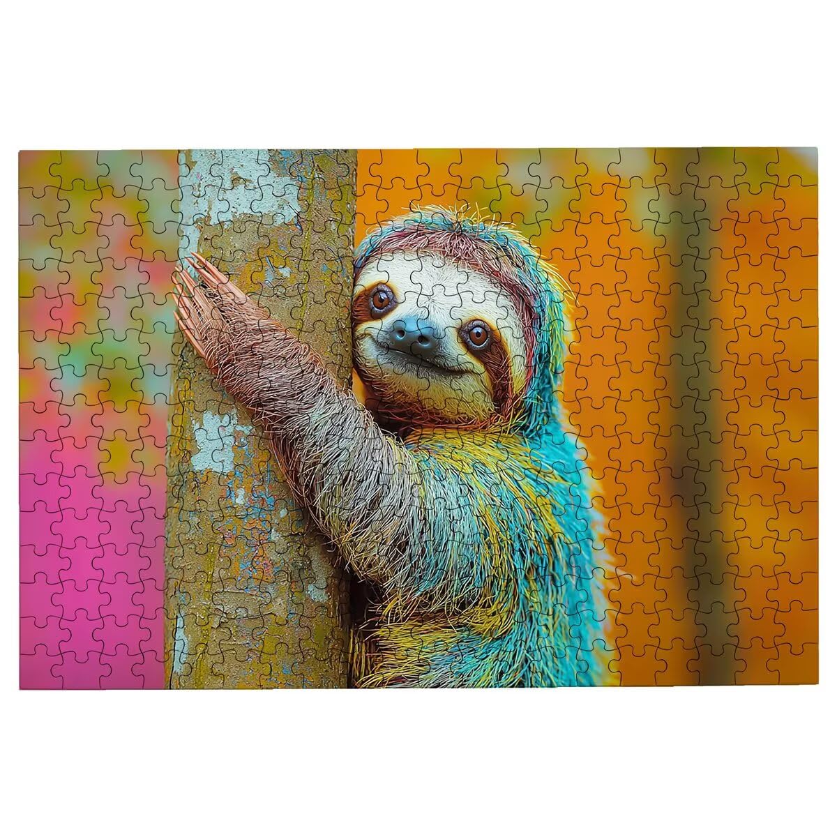 Puzzle 5000 sztuk dla dorosłych zwierząt, drzewo logiczne, puzzle 5000 sztuk dla dorosłych, drewniane puzzle z pudełkiem na prezent rozmiar 156 x 105 cm, wyzwanie puzzle dla całej rodziny, prezent dla