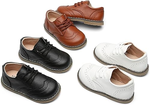 Miniatura 7 de DADAWEN - Zapatos de vestir para niña con cordones para uniforme de Oxford, cómodos, mocasines (niños pequeños)
