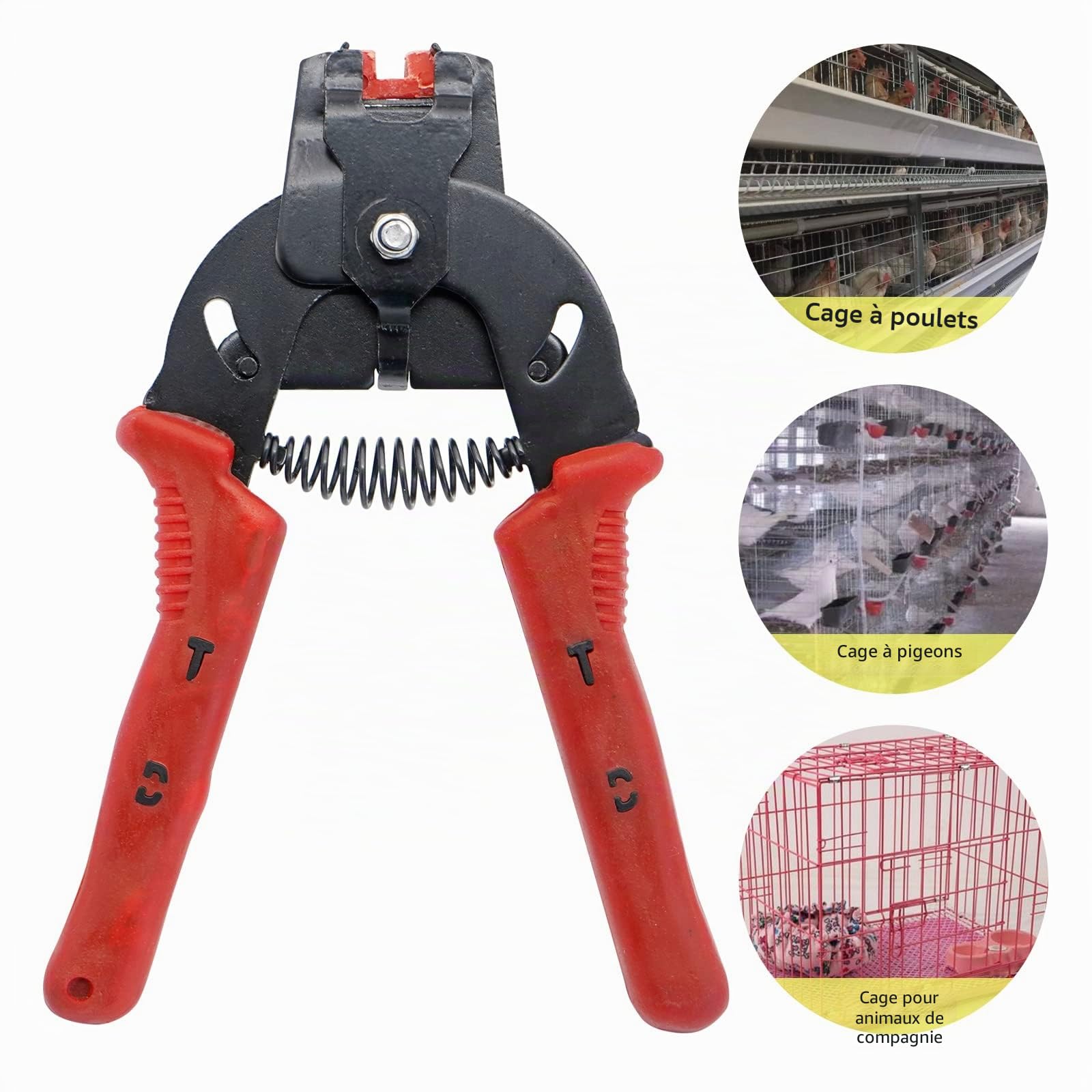 Kit de Pinces à Anneau de Porc de Type M Avec 2400 Clips M, Pince de Fixation pour Cage de Volaille, Pince de Fixation pour ClôTure et Cages D'Animaux
