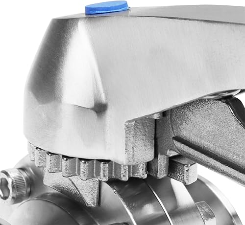 Miniatura 42 de DERNORD Válvula de mariposa de trébol de 2 pulgadas con mango de gatillo, ajuste sanitario de acero inoxidable 304