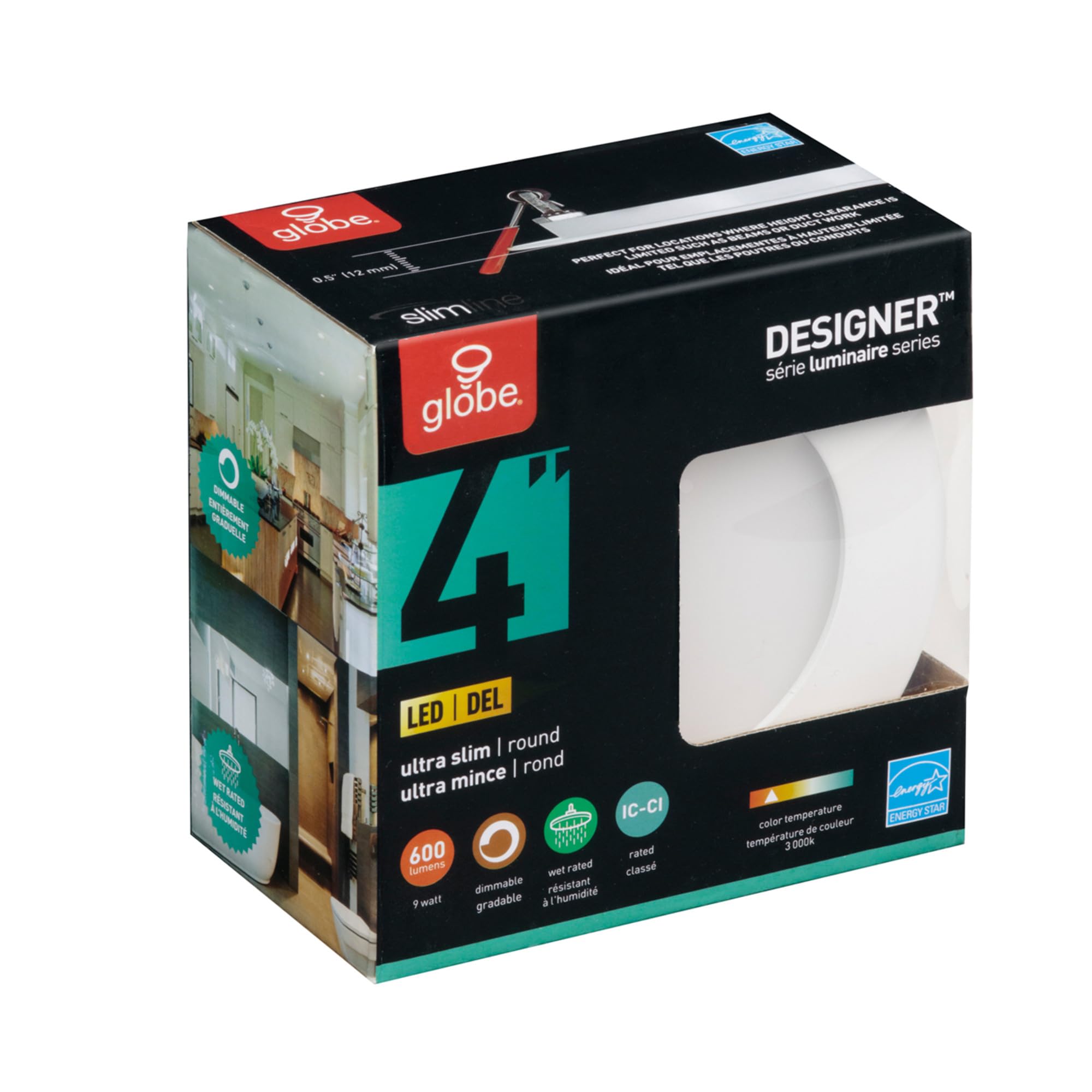 Ultra Slim LED Recessed Lighting Kits - 4 Pack -4 Ultra Slim LED Recessed Lighting Kits - 4 Pack -4