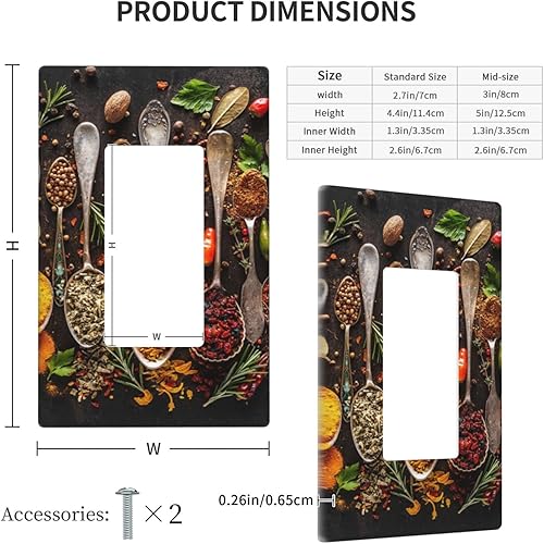 Miniatura 4 de Beach Waves - Placa decorativa para interruptor de luz basculante de 1 banda para receptáculo eléctrico para dormitorio, baño, cocina, accesorios de