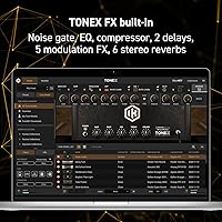 Vista 6 de IK Multimedia Pedal Tonex pedal estéreo de guitarra multiefectos y bajo con 150 preajustes, 15 PrePost FX, sintonizador, Tap Tempo, salida