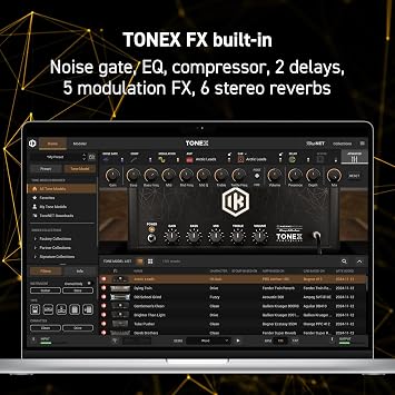 IK Multimedia TONEX Pedal: Stereo multi-effects guitar and bass pedal with 150 Presets, 15 Pre/Post FX, Tuner, Tap Tempo, Headphone Out, Software Player and Editor