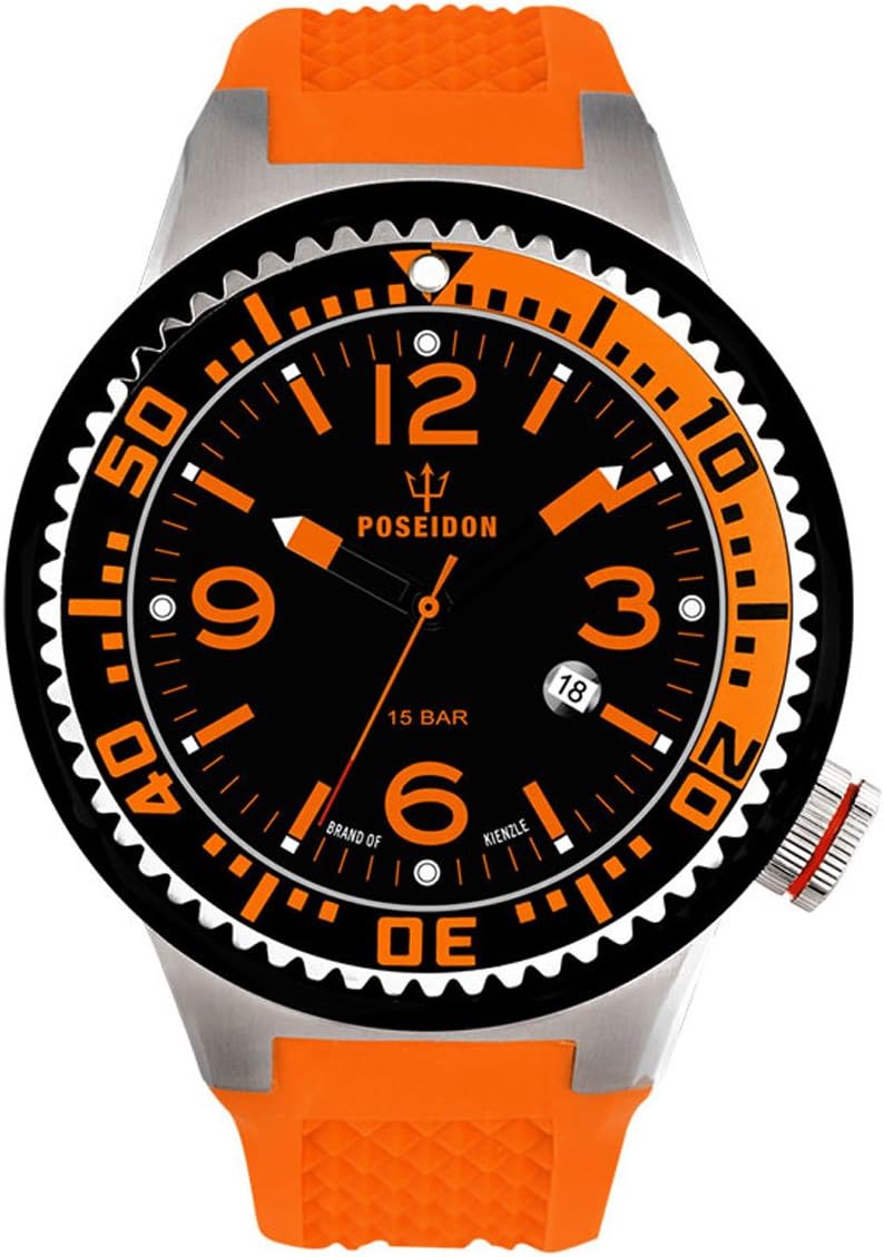 Kienzle Unisex Watch POSEIDON'S Analogue Quartz Silicone 2103013063–00417 K