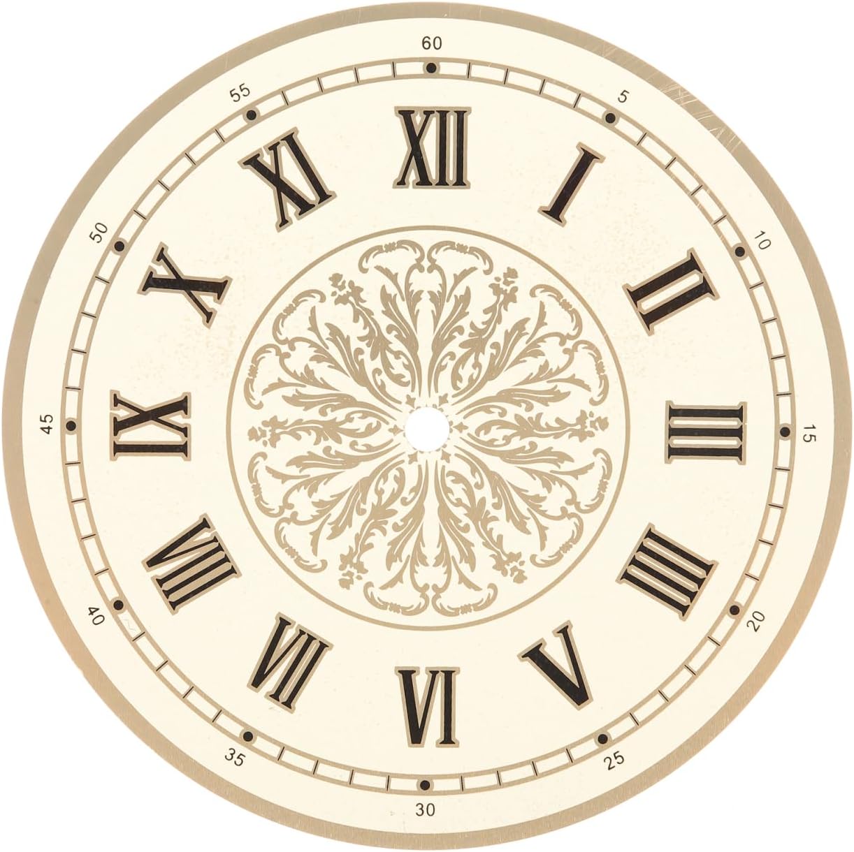 Homemade Aluminium Dial Round 17.3 cm with Roman Numerals Clock Movement Replacement Parts Watch Accessories for Wall Clock Repair