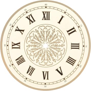 ARTIBETTER 4 Inch Aluminum Clock Face Dial Replacement for Quartz Movement DIY Wall Clock Parts Round Panel for Home Decor Crafts