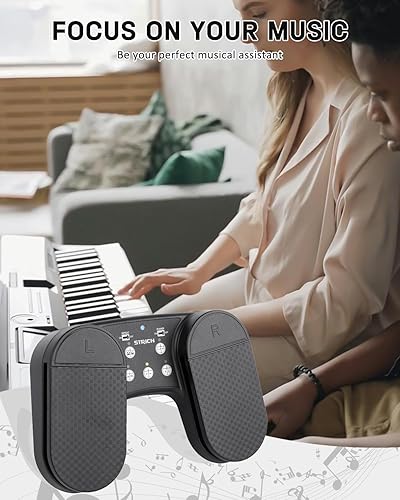 Miniatura 8 de STRICH - Pedal giratorio de página recargable, pedal inalámbrico STRICH para iPad, plataformas multimedia, teléfono inteligente, tabletas, PC