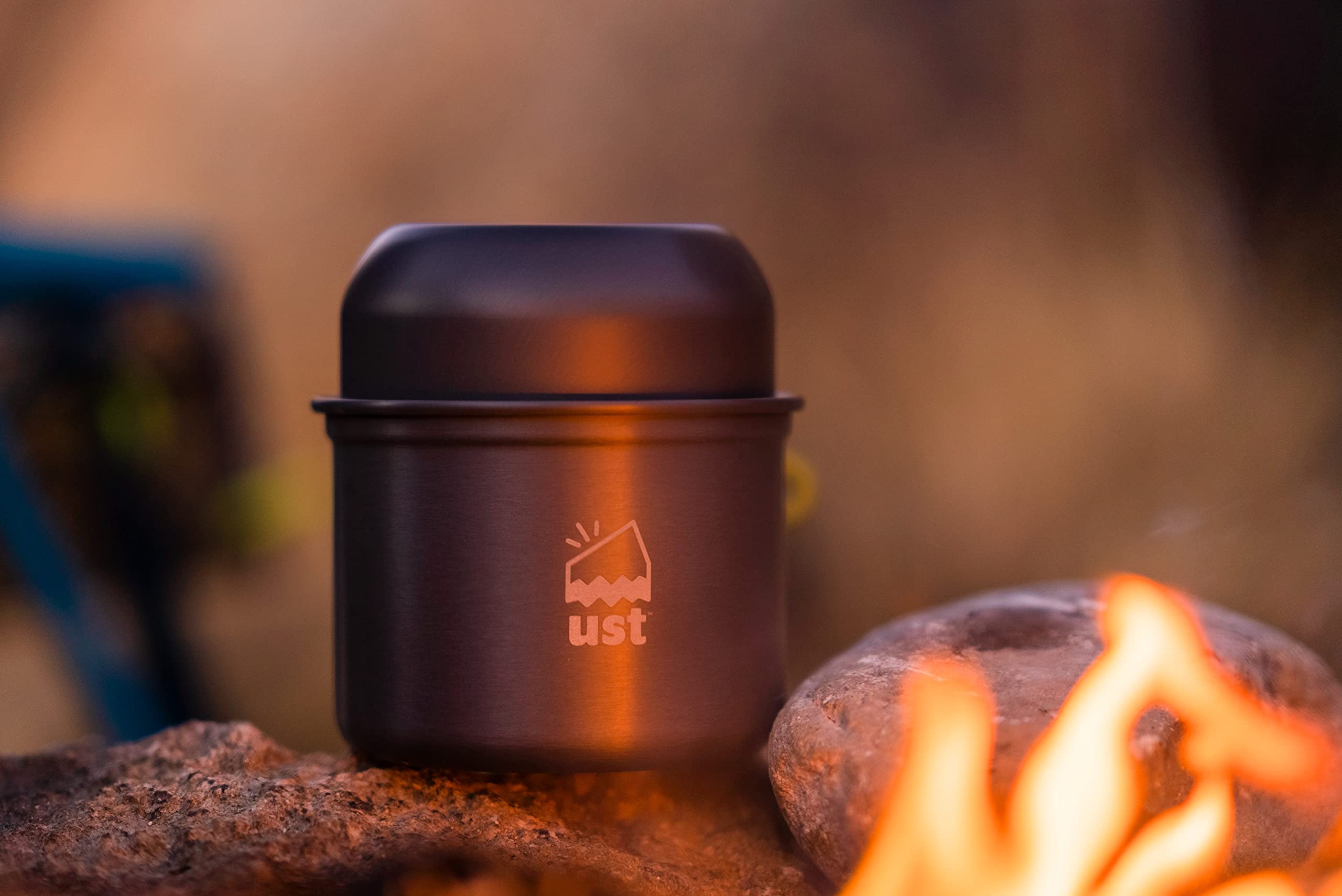 ust Duo-Kochset mit Leichter, kompakter, BPA-freier, eloxierter Aluminium-Konstruktion für Camping, Wandern, Notfälle und Picknicks