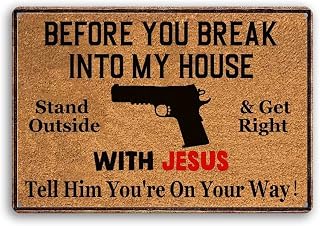 Vintage Tin Sign Before You Break Into My House Stand Outside Metal Tin Sign Wall Art Home Decor Kitchen Poster Cafe Pub Plaque 8x12 Inch, wje-A01