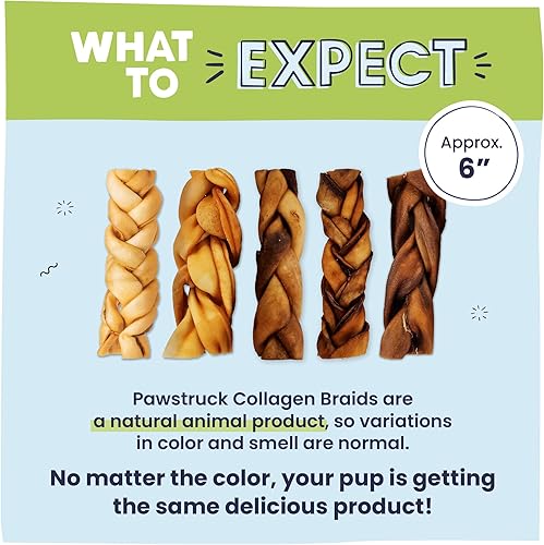 Miniatura 7 de Palitos de colágeno para perros, masticables de larga duración para todas las razas, 5 palitos y golosinas alternativas de cuero crudo con