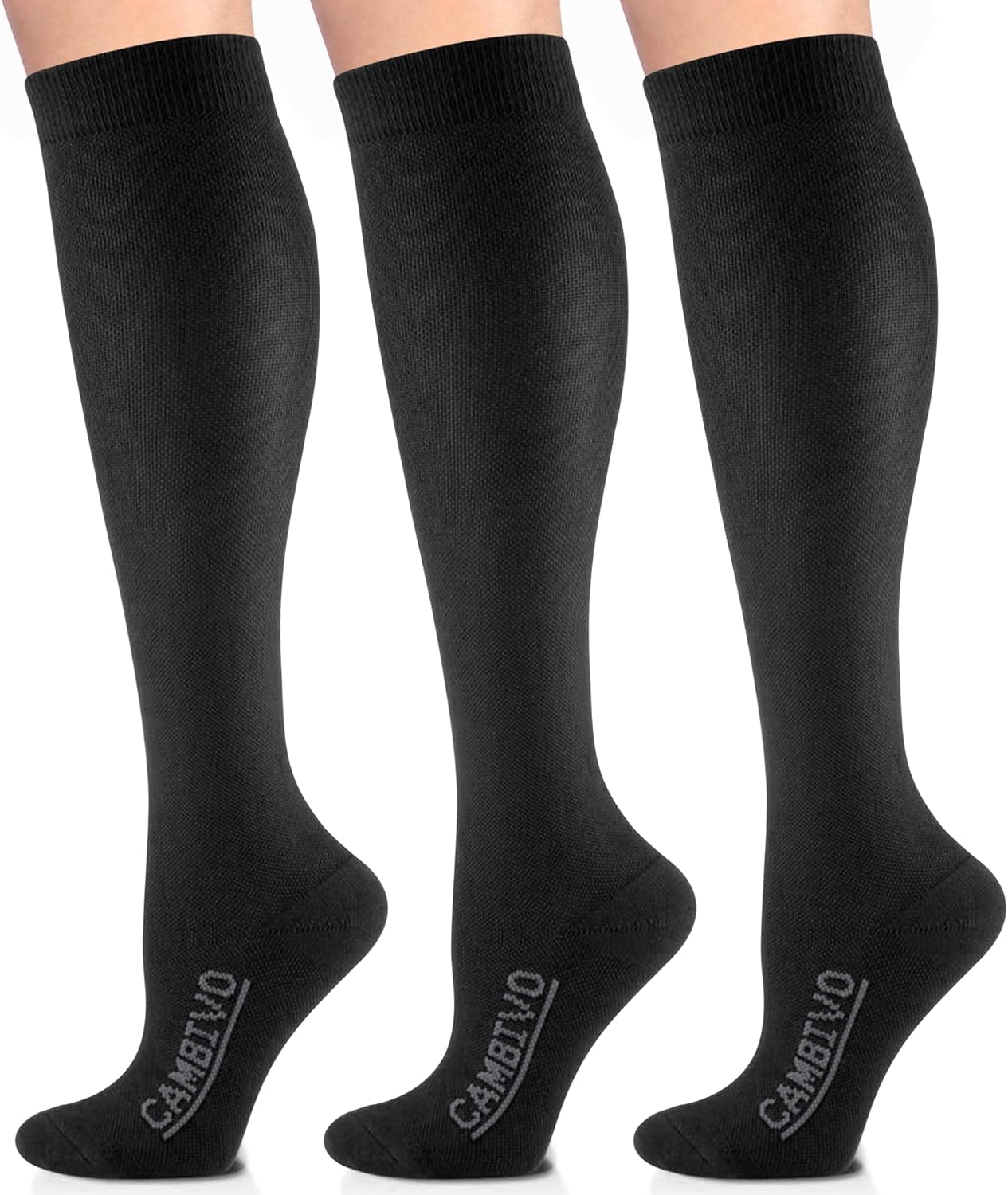 CAMBIVO 3 Pairs Compression Socks for Men and Women(2030 mmHg), Fit