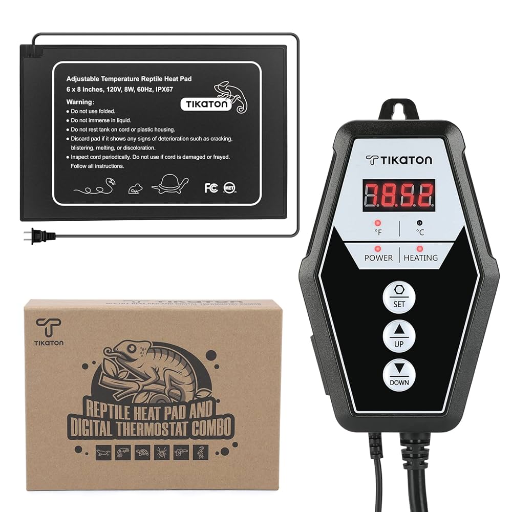 KETOTEK Reptile Day Night Terrarium Heater Thermostat Socket With