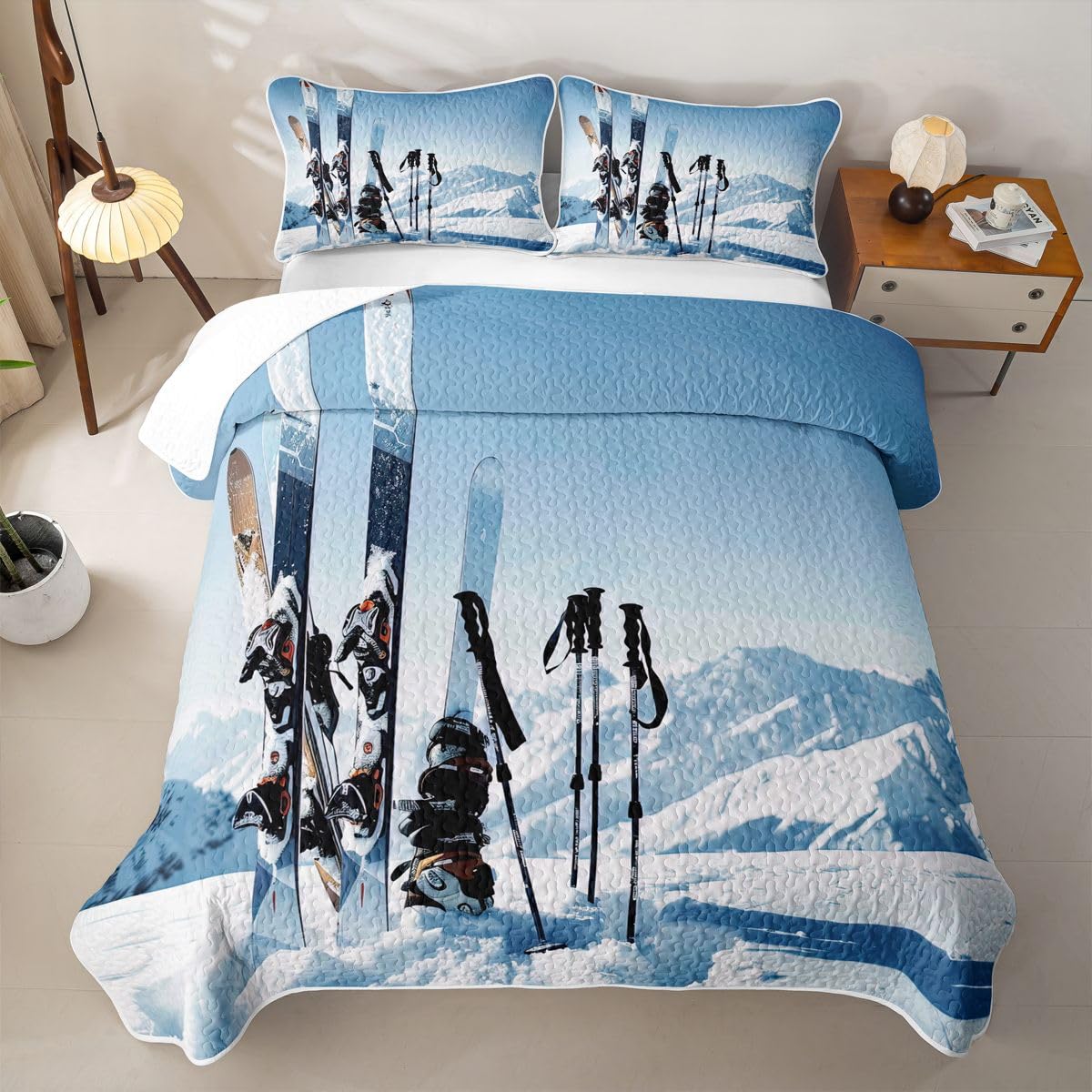 Homewish Ski 220x240cm Steppdecke