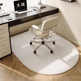 Highdi Alfombrilla para Silla de Oficina, Semicircular Protector Suelo Silla Ruedas Antideslizante y Antiarañazos, Alfombrilla de Protección para Suelos Duros (Color C,90x150cm)