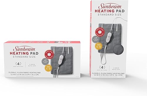 Miniatura 2 de Sunbeam Almohadilla térmica para aliviar el dolor de espalda, cuello, calambres menstruales y hombros con Storange compacto y apagado automático,