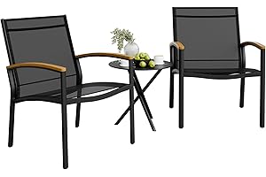 Shintenchi 3 Piece Bistro Table Set: Perfect for Cozy Outdoor Gatherings