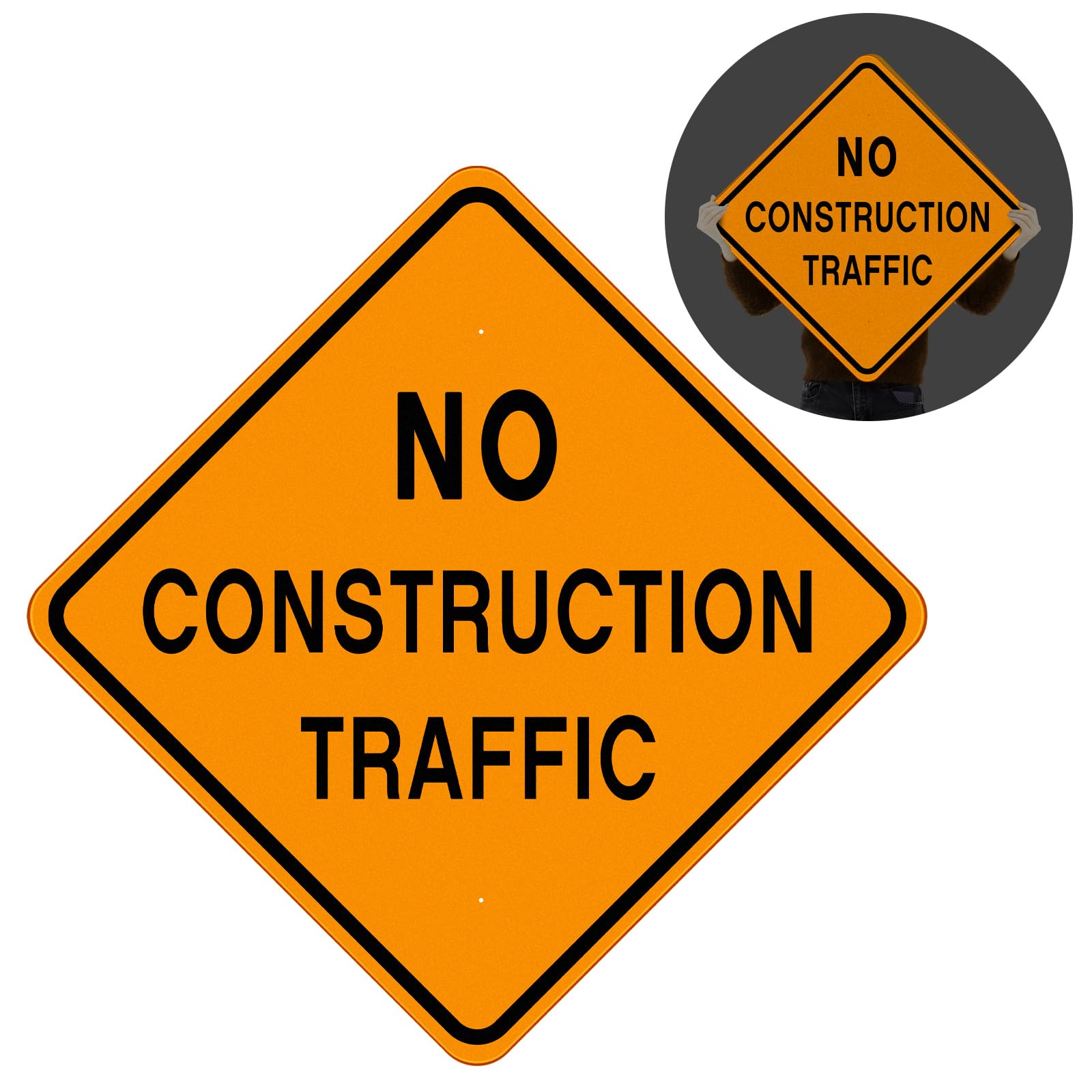 No Thru Traffic Sign - Reflective Safety Sign -7 No Thru Traffic Sign - Reflective Safety Sign -7
