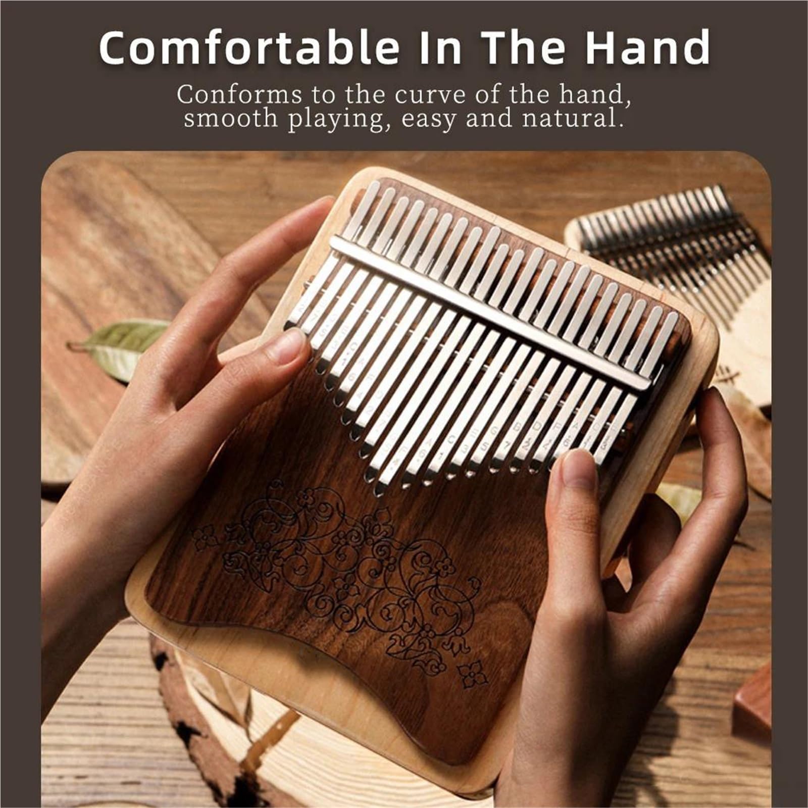 Kalimba Instrument Kalimba 21 Tasten Kit Schwarz Walnuss Daumen Klavier Professionelle Hohl Calimba Tastatur Musikinstrument Mit Zubehör