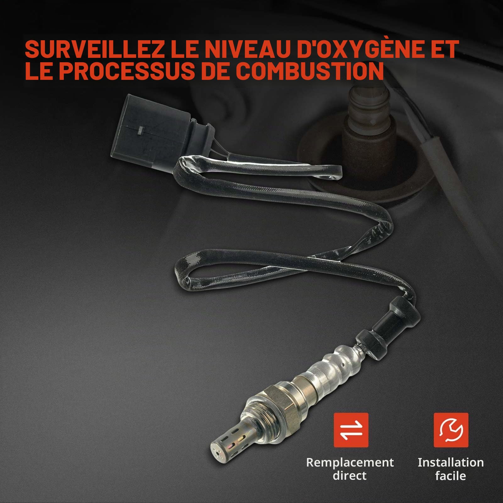 Frankberg Sonde lambda, capteur de contrôle capteur de diagnostic | 03D906265C; Compatible avec: Polo 9A 9N, Fabia I Praktik 6Y5, Fabia I 6Y2, Fabia II 542, Fabia I Combi 6Y5
