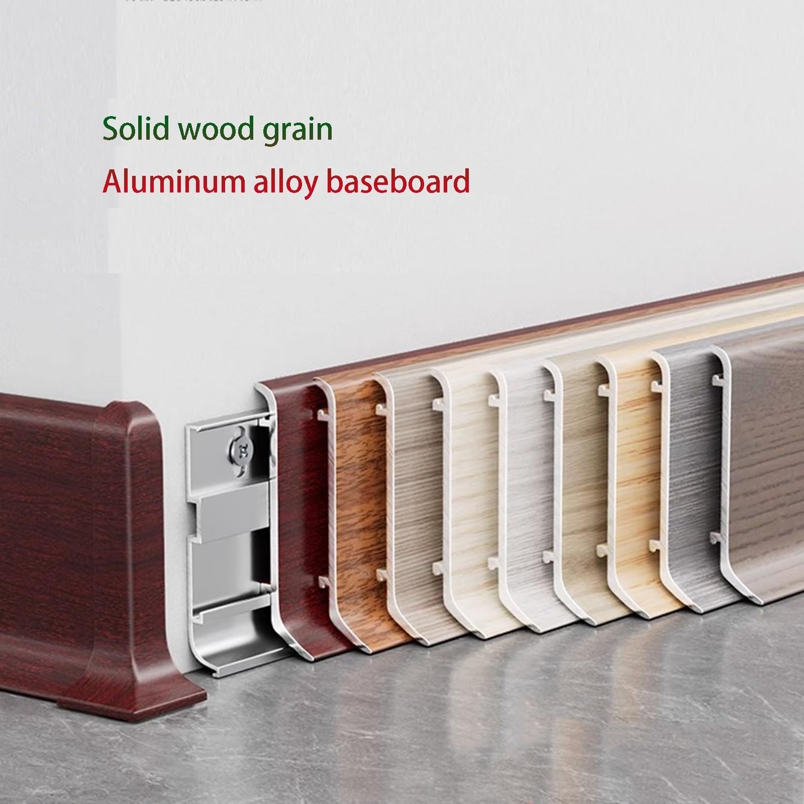 Listwa Przypodłogowa Aluminiowa, 125 Cm* 4 Szt. Profil Do Eleganckie Przejścia Między Ścianą A Podłogą W Pomieszczeniach Mieszkalnych I Biurowych(A)
