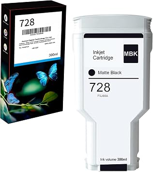 Aomya Compatible HP728 Ink Cartridges Matte Black 300ml F9J68A for Printers DesignJet T730 36-in Printer, DesignJet T830 24-in MFP, DesignJet T830 36-in MFP