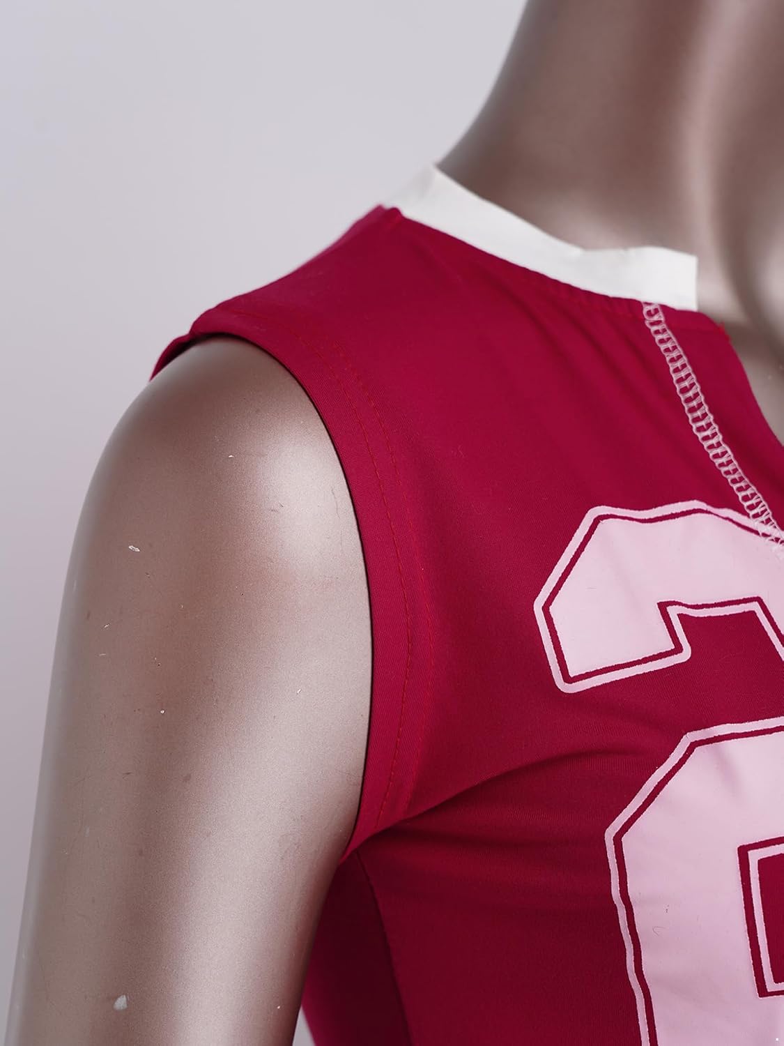 Hansber Women Quick Dry Sports Vest Game Day Top Summer Cropped Jersey Match Wear for Cheerleading