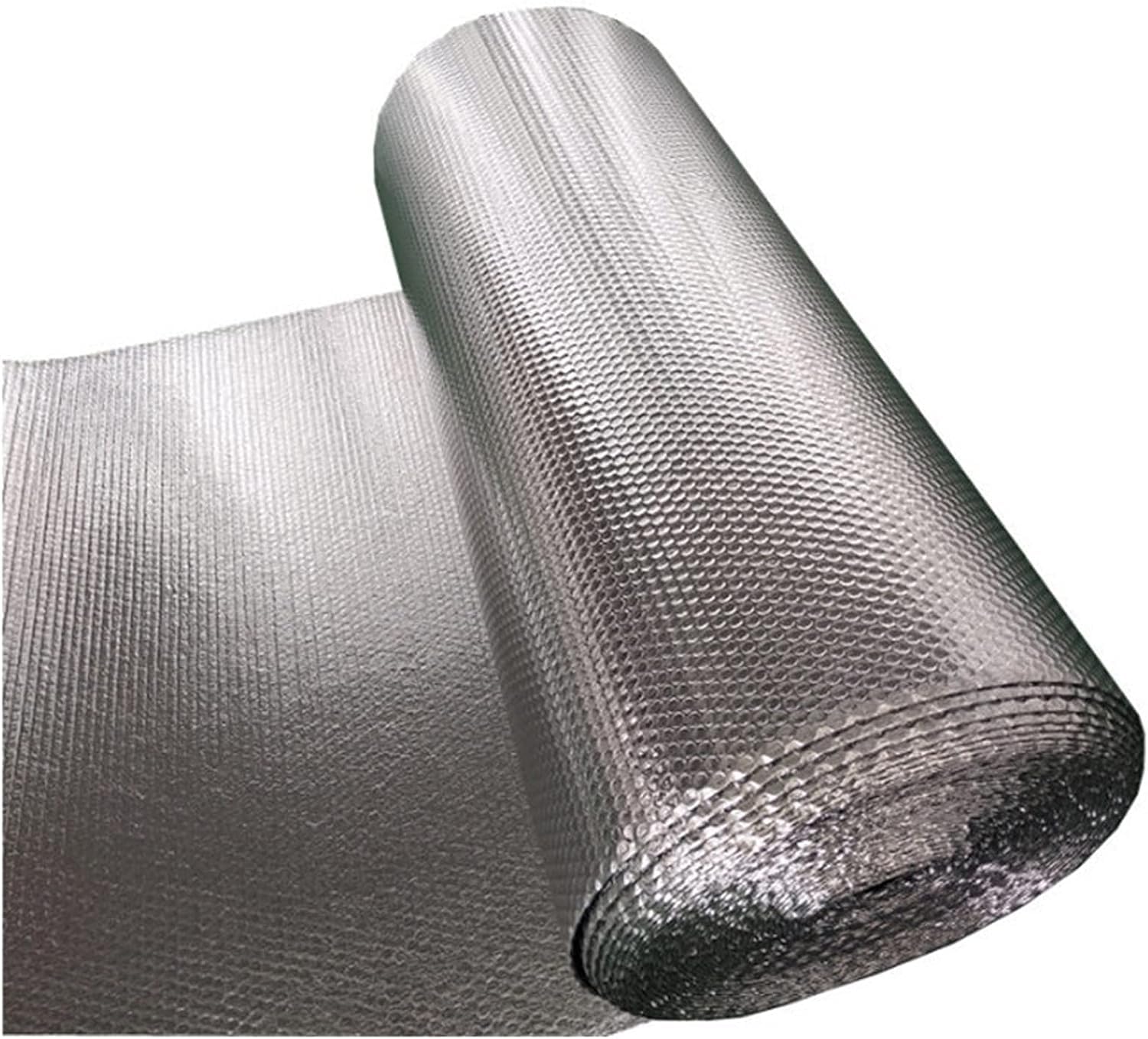 Aislamiento Reflectante Papel de Aluminio Aislado con Doble Burbuja for Ayudar a Calentar o Enfriar la habitación. Se Puede Utilizar en Paredes, áticos, etc.(25m)