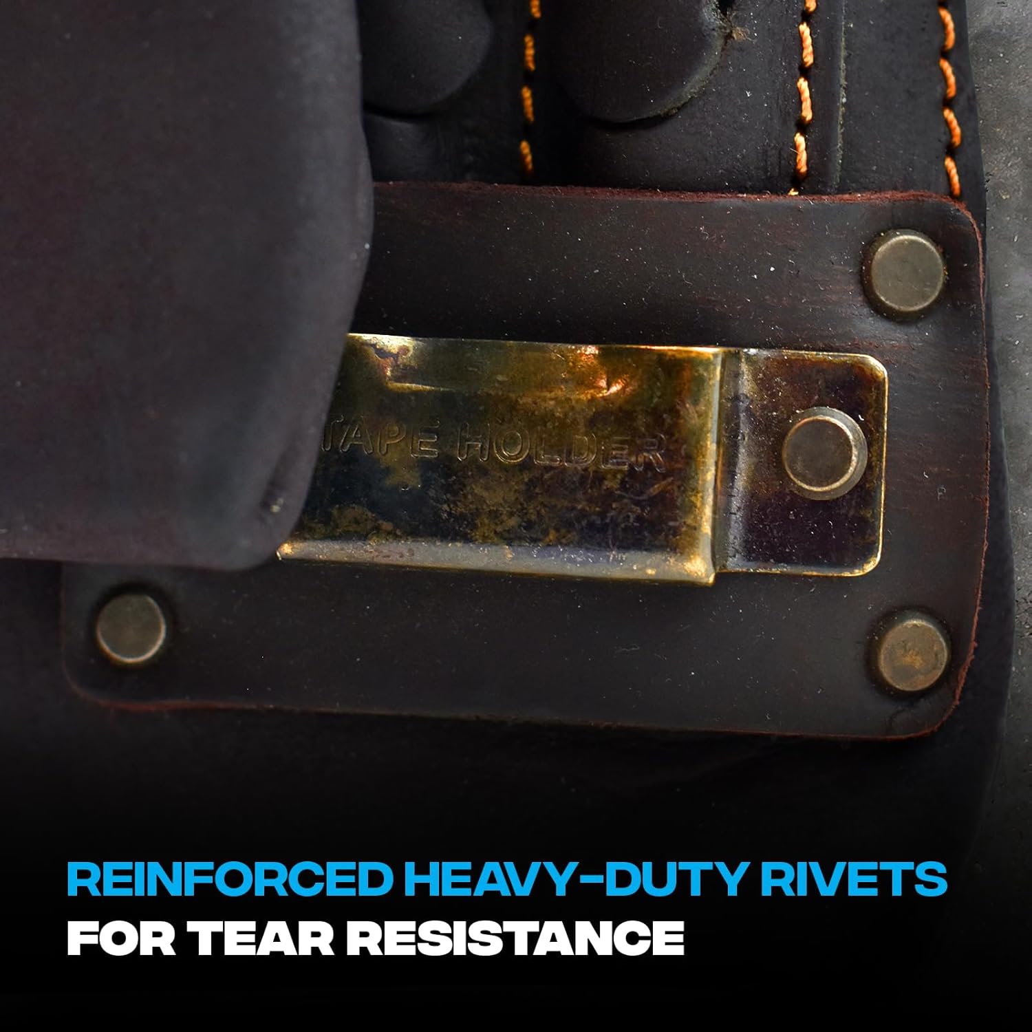Ox Pro Full Grain Leather Tool Pouches - Made with Double Stitching and Rivet Reinforced Pockets - Image 6