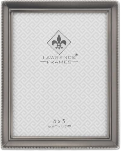 Lawrence Frames Bead Border Design, 4x5, Pewter