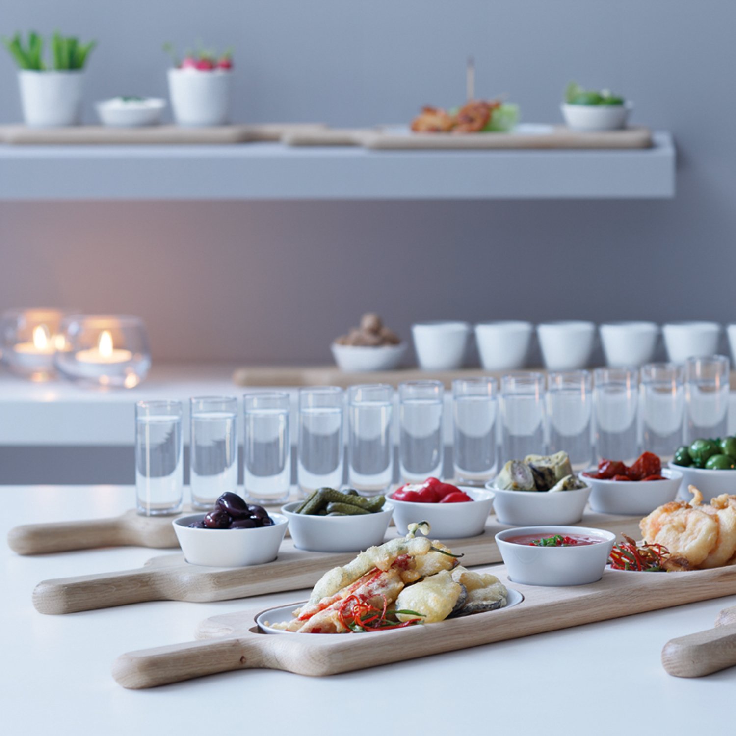 Lsa International Px05 Paddle Long Bowl Set And Oak Paddle